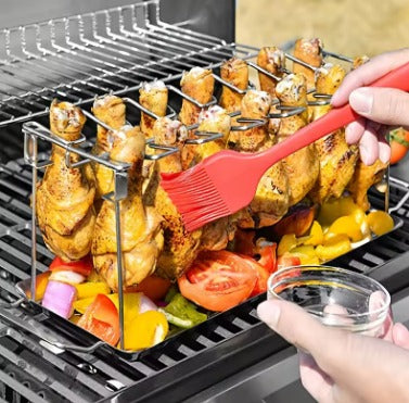 RoastRack Pro – Stainless Steel Chicken Leg & Wing Grill Stand